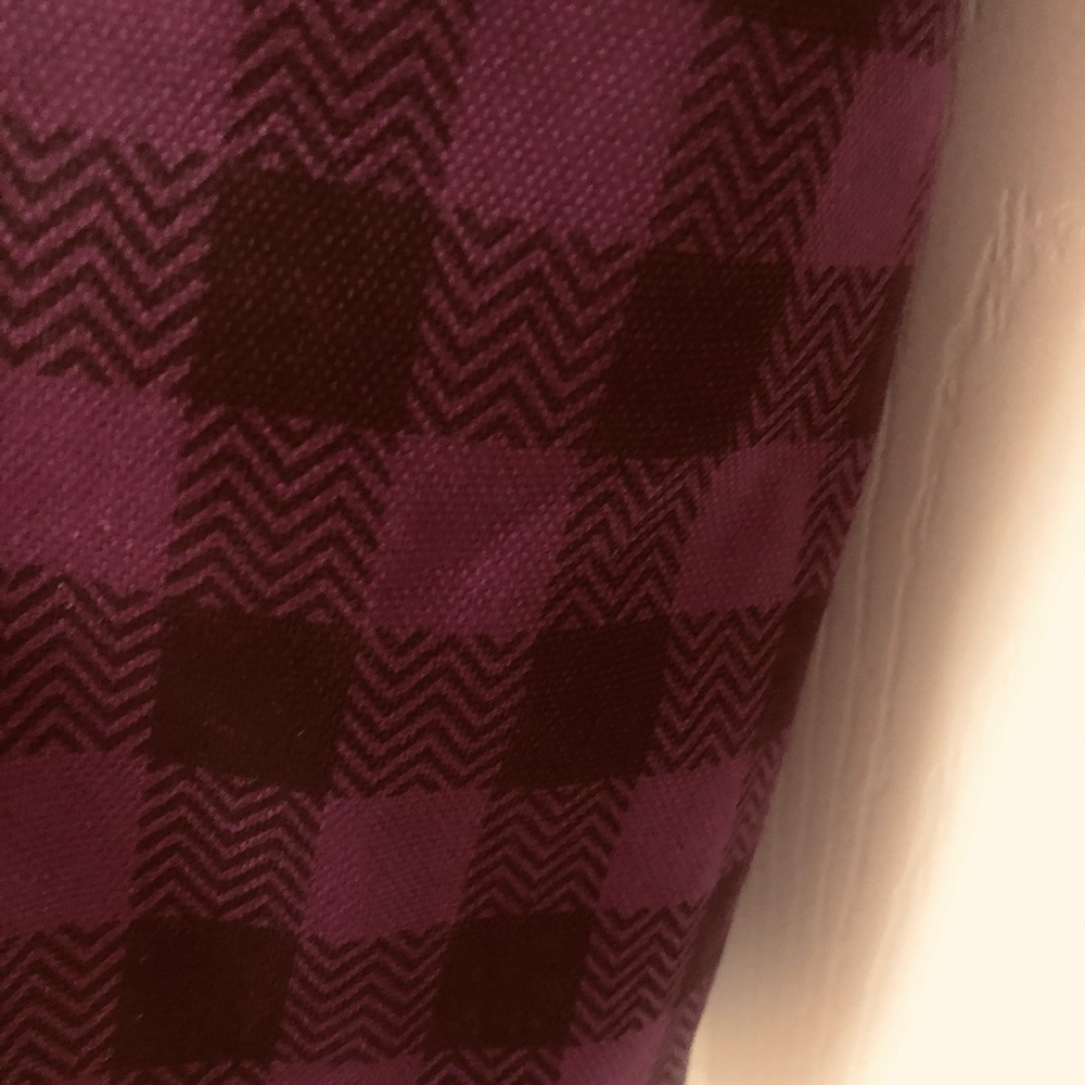 Vintage Hurley Purple Plaid Tote with Front Zip Pocket 90s - Picture 7 of 10